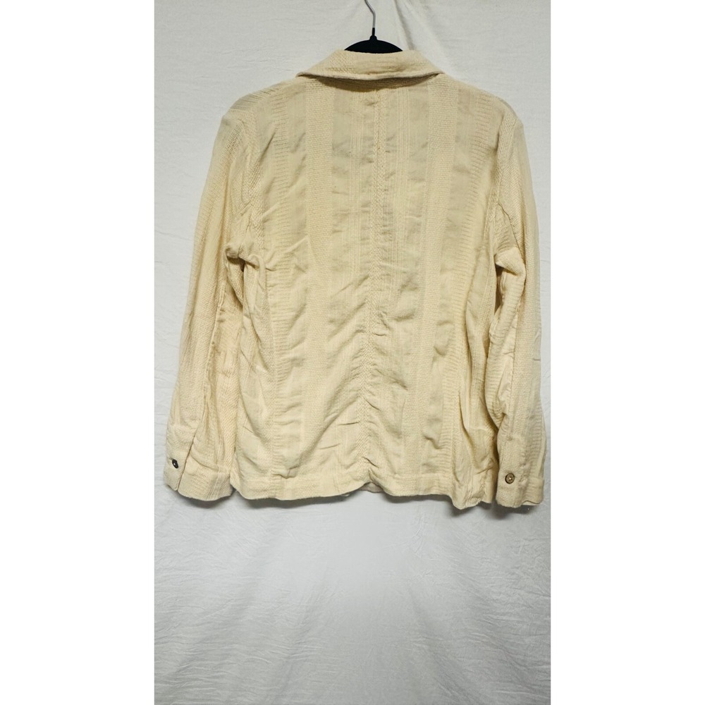 Free People Linen Blend Blazer Beige Cream Size XS Double Pockets Single Button - Picture 6 of 7
